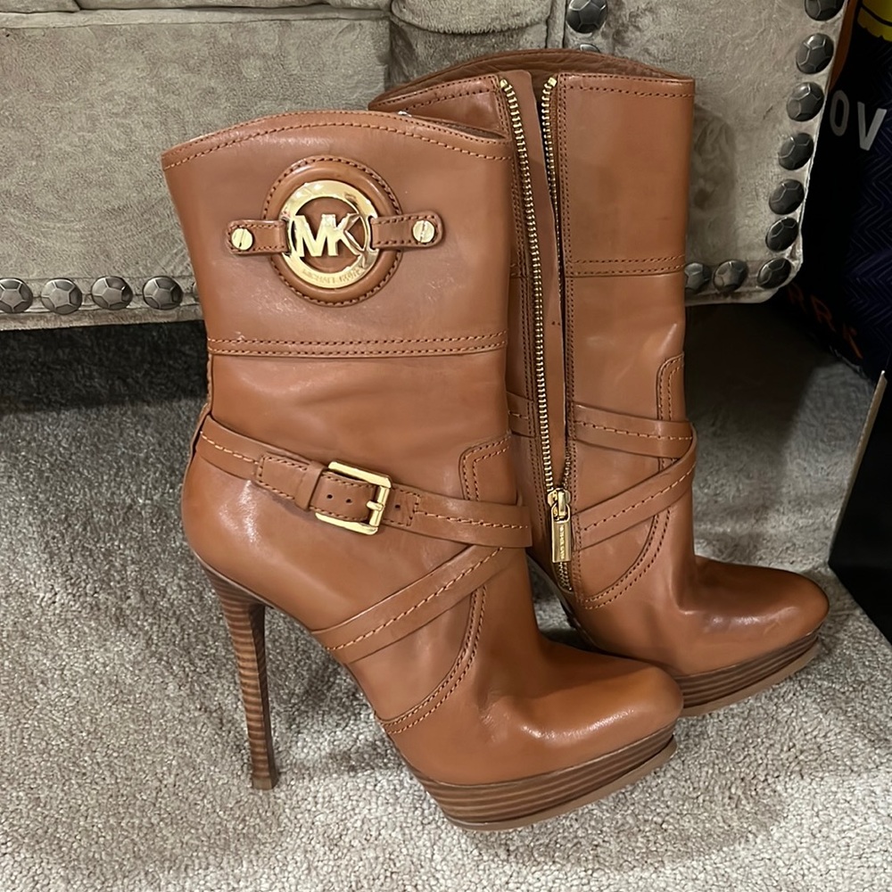 Light brown, Michael Kors shoes.